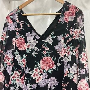 INC New w/o tags Black Floral Shift Dress-Small